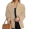Moda feminina europeia e americana transfronteiriça coleção outono 2026: blazer elegante, retrô, de corte solto com bolsos abotoados