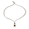 Colar Oval de Resina Simples Europeu e Americano Design de Nicho Corrente para Suéter de Alta Qualidade Moda Luxo Leve Colar Versátil Atacado