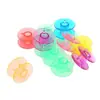 Plástico Colorido Seguro para Hilo 2518p Universal Multifuncional Transparente Carrete para Máquina de Coser Grosor Aumentado