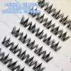 Pestañas superiores de cachorro pequeñas con tallos finos, naturalmente realistas y largas, pestañas postizas estilo ojo de perro, libro de pestañas de maquillaje natural estilo manga