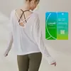 Ropa de Yoga para Mujer, Estilo Nuevo, Corte Holgado, Adelgazante, Espalda Bonita, Camiseta de Manga Larga Calada, Top Transpirable para Deporte al Aire Libre y Fitness