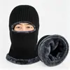 Gorro de Ciclismo de Invierno Cálido de Punto para Hombre con Calentador de Cuello Integrado, Sombrero de Lana de Pico de Pato para Mujer para Protección contra el Frío