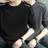 Nueva colección Primavera/Otoño 2026: camiseta base elástica para hombre, camiseta de manga larga con cuello redondo, ropa de moda para primavera/otoño