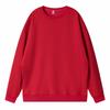 260g moda estrangeira marca de moda gola redonda suéter algodão CVC solto manga longa camiseta masculina e feminina camisa básica padrão personalizado