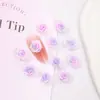 Nova Flor de Resina Macia Gardênia Rosa Cor Mutável Luminosa Resina Estereoscópica Diamante DIY Arte de Unha Joias Acessórios