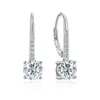 Pendientes de botón de plata de ley s925 al por mayor cruzados luz de lujo sensación de alta gama joyería de plata de nicho para mujer pendientes de moissanita Xiaohongshu