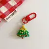 Chaveiro de Resina de Natal Desenho Animado Fofo Pingente para Mochila Pequeno Presente de Natal Charme Criativo para Bolsa de Estudante
