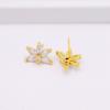 Pendientes colgantes de plata S925 con diamantes chapados en oro de 18 quilates, con gancho, accesorios de joyería para hacer uno mismo.