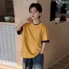 Ropa Infantil Zhilili Camiseta de Algodón Puro para Niños 2026 Verano Nueva Transpirable Tops para Niños Manga Corta Ropa de Moda