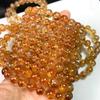 Pulsera de citrino natural al por mayor, primera joyería para niñas, cuentas redondas, pulsera de cristal de torre amarilla Asa, disponible en stock.