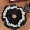 Goma para el pelo rizada de encaje estilo coreano con un toque de alta gama, coleta, accesorio para el pelo de hada estilo bosque de verano