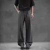 Pantalones rectos minimalistas y sofisticados de estilo japonés para hombre, adecuados para primavera y otoño, ligeros, de corte holgado, con buena caída, resistentes a las arrugas y versátiles para uso casual.