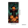 Cortina de puerta de bruja transfronteriza tela de fondo decoración pancarta Halloween atmósfera de terror bandera colgante calavera Cubierta de puerta de Halloween