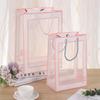 Bolsa de Flores con Ventana Transparente Celebridad de Internet Ins Regalo de Acompañamiento Florería Florete Creativa Bolsa de Regalo Portátil Bolsa Exquisita
