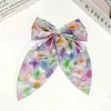 Estilo pastoral estilo bosque estampado floral degradado moño cola de golondrina accesorios para el cabello hechos a mano DIY ropa de muñeca bolsos accesorios de decoración de ropa