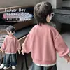 Ropa de Otoño para Niños Sudadera 026 Nuevo Estilo Coreano Capa Base para Niños Ropa Exterior Superior Camiseta Elegante de Moda para Niños Pequeños