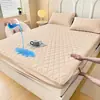Amazon Transfronterizo Algodón Cepillado Agradable a la Piel Poliéster Acolchado TPU Sábana Ajustable Shopee Shein Temu Estilo Chanel Envoltorio Completo