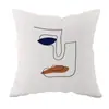 Capa de Almofada Simples para Casa Arte Abstrata Morandi Almofada de Encosto Macia para Sofá Almofada Lombar Personalizável Capa de Almofada DIY com Foto