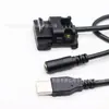 Produção de Fábrica USB 2.0 Macho + DC 5.5*2.1 Fêmea para HDMI 19P Macho Cotovelo 90 Graus 2m Preto