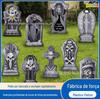 Estação independente lápide personalizada Halloween plug de solo impressão de papelão ondulado festival fantasma pátio horror logo inserção de cartão de caveira