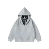 Sudadera con capucha a cuadros de bloques de color estilo retro americano Rumeng, dos piezas falsas para hombre, otoño, holgada, casual, versátil, top de moda
