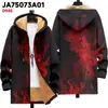 Chaqueta de Nuevo Estilo Transfronteriza con Patrones Multicolor, 33 Elementos, Cremallera, Cárdigan con Capucha, Abrigo Grueso de Algodón Polar de Invierno con Forro Amarillo