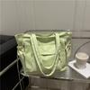 2025 Nueva Bolsa de Lona para Mujer Gran Capacidad Más Fácil de Combinar Bolso de Hombro Casual Bolsa de Tela de Nylon Bolsa Tote para Clase y Viajes