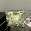 Otoño 2026 Nuevo Estilo Coreano Diseño de Nicho de Moda Versátil Simple Lona Color Sólido Gran Capacidad Bolso de Hombro Tote