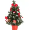 Árbol de Navidad Mini Transfronterizo Decoraciones Navideñas 30cm 40cm Árbol Pequeño de Escritorio Adornos Árbol Artificial de Plástico con Luces