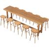 Mesa de Comedor Minimalista de Madera Maciza Mesa de Comedor de Piernas Altas para Ocio Montada en la Pared Mesa de Bar para Restaurante Mesa y Sillas para Bar de Snacks Picantes