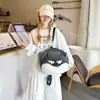 Bolsa de Pelúcia Criativa Nova de Gato com Rosto Grande, Bolsa de Desenho Animado Super Fofa para Meninas, Mochila de Viagem para Meninas Fofas