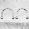 Pendientes de Anillo en Forma de U con Punta Cónica de Bola Redonda de Aleación de Titanio F-136 Joyería de Aleación de Titanio G23 Accesorios de Joyería para Labios y Hueso de la Oreja