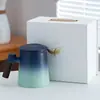Taza de té cerámica Shanhai degradada con regalo hecho a mano Taza con separación de té Hogar creativo Personal Oficina Taza Regalo empresarial