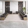 Sofá de Oficina de Alta Gama Combinación de Mesa de Café Sala de Recepción VIP Juego de Sofás de Cuero Área de Recepción Muebles de Oficina de Lujo Ligero