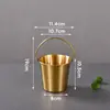 Cubo de Hielo de Acero Inoxidable Engrosado con Asa Cubo Pequeño Dorado para Snacks Bar KTV Restaurante Cubo Comercial para Cubitos de Hielo