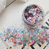 Polvo de purpurina mezclado con láser, lentejuelas, material artesanal, pintura, purpurina colorida para uñas, decoraciones para uñas