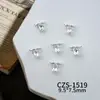 Laço de Liga com Strass para Unhas, Acessórios de Nail Art, Laços Prateados Brilhantes Versáteis para Unhas, Pequenos Acessórios DIY Usáveis