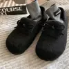 Mocasines Versátiles de Terciopelo Retro Plus para Mujer Slip-ons Ropa de Exterior 2026 Invierno Nueva Llegada Moño Birkenstock Zapatos de Algodón Zapatos Peludos