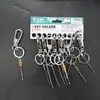 Llavero Anillo de Metal Jindarimei Colgante de Cintura para Hombres y Mujeres Coche Acero Inoxidable Anillo de Llave Simple