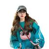 Moletom Fino Ins Marca da Moda Desenho Animado Grafite Feminino Estilo Boyfriend Único Casual Versátil Solto Top que Cobre a Barriga