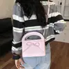 Bolsa de ombro fofa com laço estilo coreano para meninas, nova moda de verão 2026, bolsa tiracolo simples, bolsa de mão personalizada