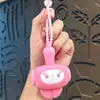 Llavero de martillo que hace ruido para aliviar el estrés de panda, colgante de martillo pequeño de silicona de capibara chillón, lindo regalito