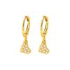 Brincos de Argola Coração Tridimensionais Totalmente Cravejados com Diamantes 2026 Novo Estilo Brincos Doces Frescos Moda Francesa Feminino Brincos de Coração com Zircônia