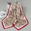 Pañuelo de Seda Transfronterizo para Mujer, Versátil Estilo Retro Palacio Francés Europeo y Americano, Seda de Morera Artificial, Pañuelo Delgado para Primavera y Otoño, Modelo 2026