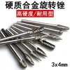 Kit de limas rotativas de carboneto para atacado, cabeça de retificação de aço tungstênio, grão duplo, fresa de escultura para marcenaria, pequena cabeça de retificação elétrica 3*4mm