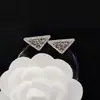 Pendientes de alta calidad para todo tipo de atuendos, pendientes de moda para hombres y mujeres, letras de pedrería, todo a juego, pasador de plata s925, accesorios de aleación