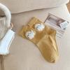 Calcetines para Mujer Primavera y Otoño Estilo Coreano Dibujos Animados Lindo Calcetines Medianos para Mujer Ins Moderno Estilo Japonés Flocado Gato Cachorro Pila Calcetines para Mujer