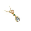 Colar de cabaça de jade espuma de água natural por atacado de fábrica, pingente incrustado de prata esterlina s925, design de estilo chinês novo, estilo luxo leve