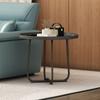 Mesa Lateral Nórdica de Ferro Forjado para Sala de Estar, Mesa de Centro Mini Moderna Simples para Varanda, Pequeno Apartamento Ins Mesa de Canto Redonda e Moderna