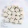 Cuentas pequeñas de flor de cerámica de colores, no se decoloran, agujero recto, cuentas sueltas de flor de cinco pétalos, para joyería y accesorios de ropa DIY hechos a mano, cuentas de porcelana